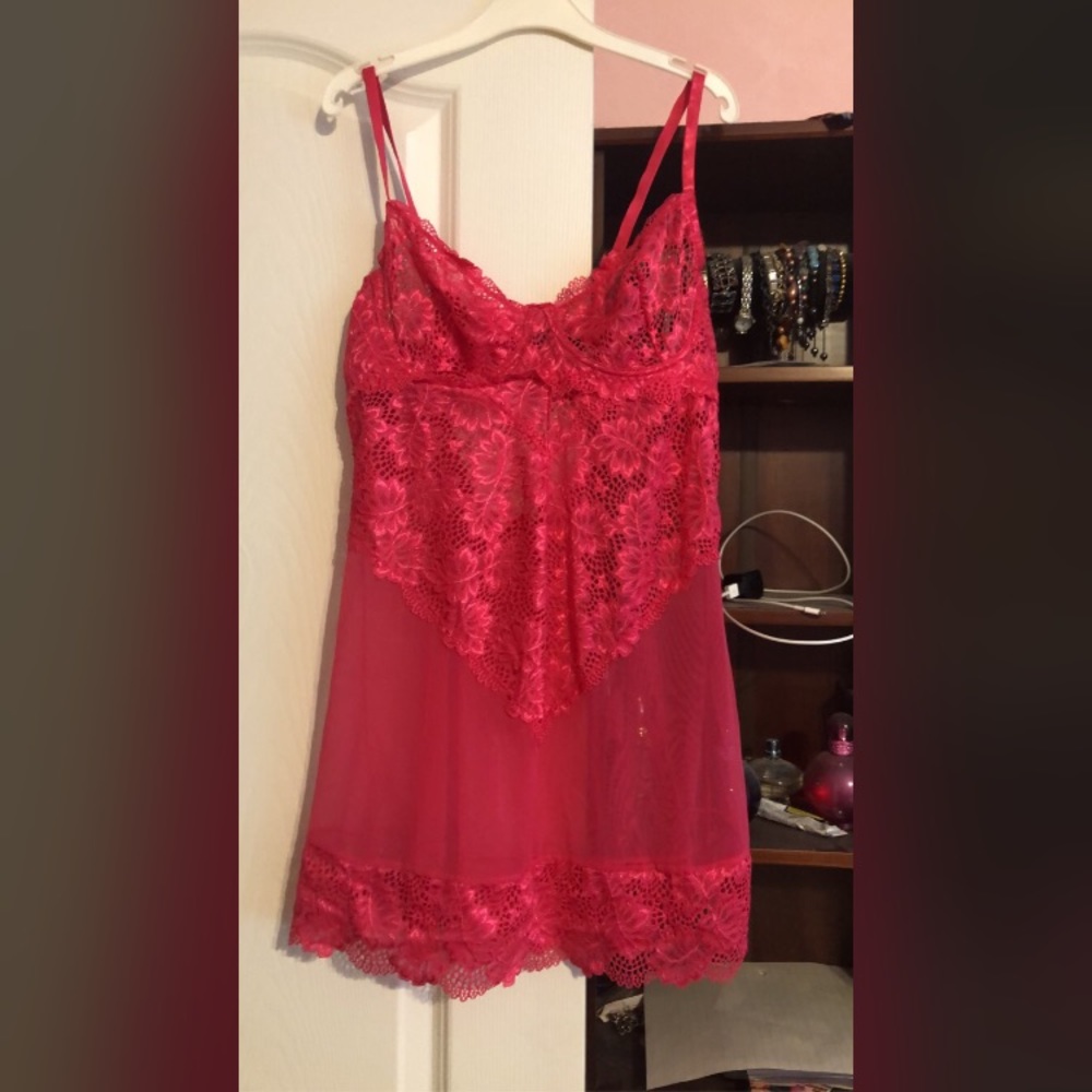 Hot pink chemise. Yandy. Size L.